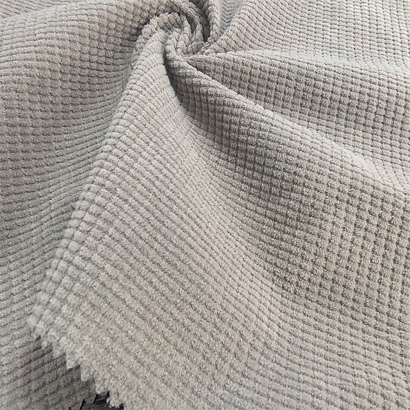 High quality gray Knitted warp knitted 287GSM 100% polyester fabric for clothing