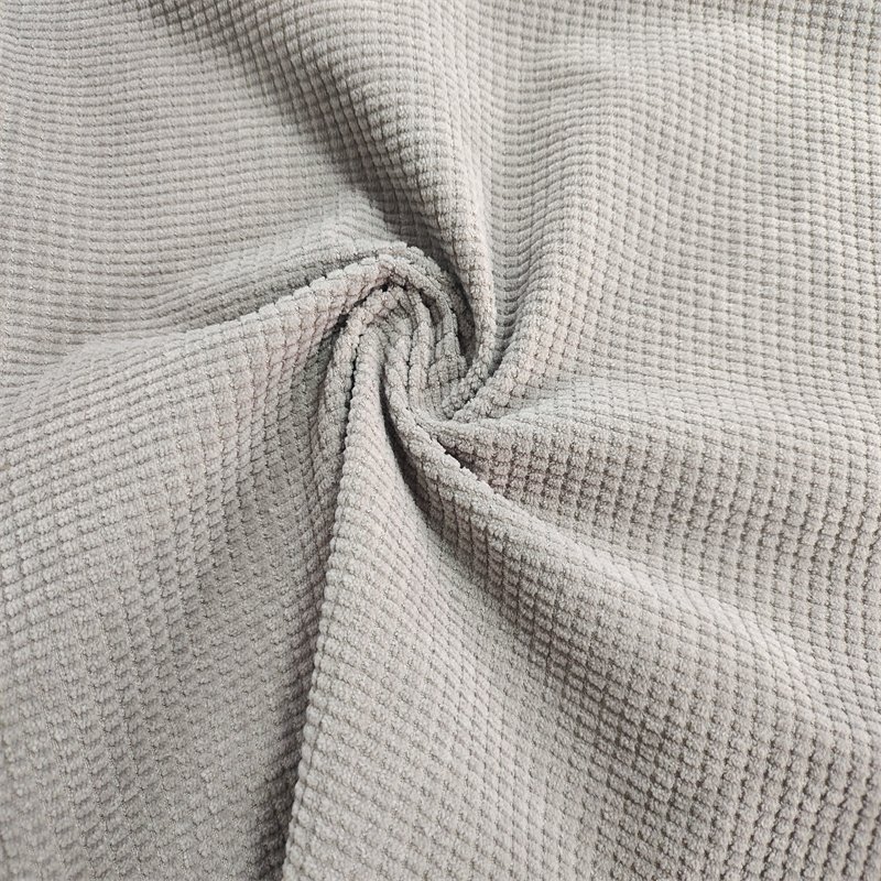 High quality gray Knitted warp knitted 287GSM 100% polyester fabric for clothing