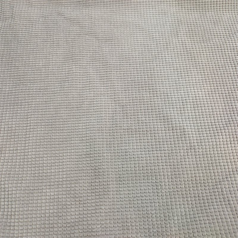 High quality gray Knitted warp knitted 287GSM 100% polyester fabric for clothing