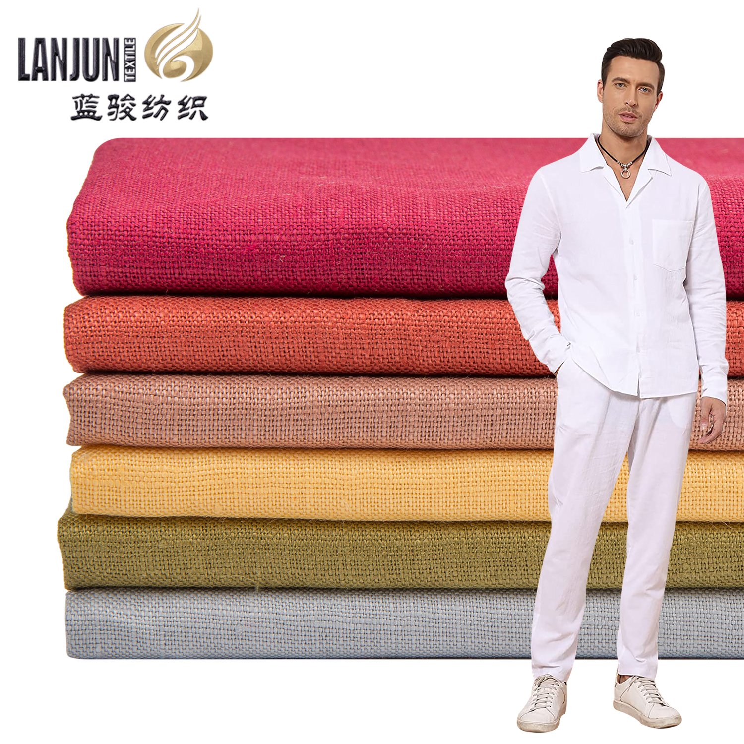 Hot sale 9*9 linen fabrics wholesale fabric 100% linen pure linen fabric for clothing