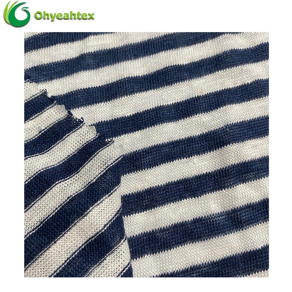 Organic Linen Soft Knitted 100% Linen Printed Fabric for Clothes