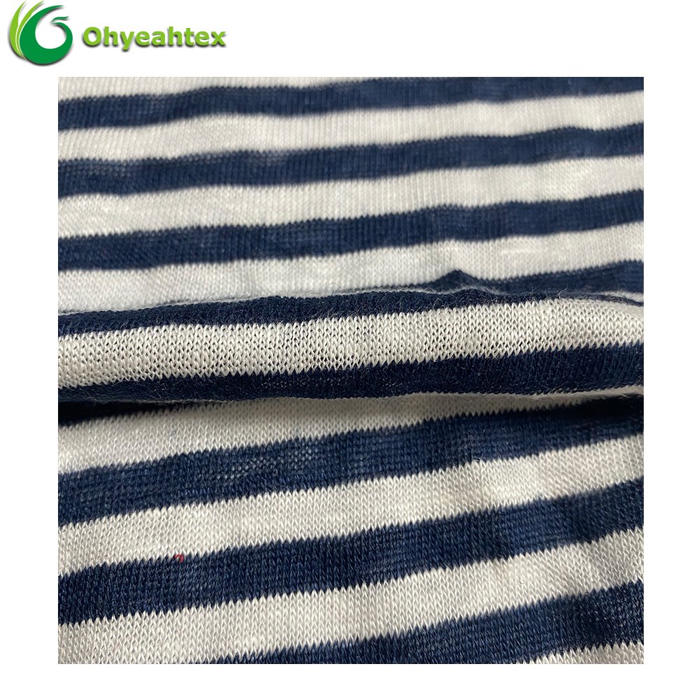 Organic Linen Soft Knitted 100% Linen Printed Fabric for Clothes