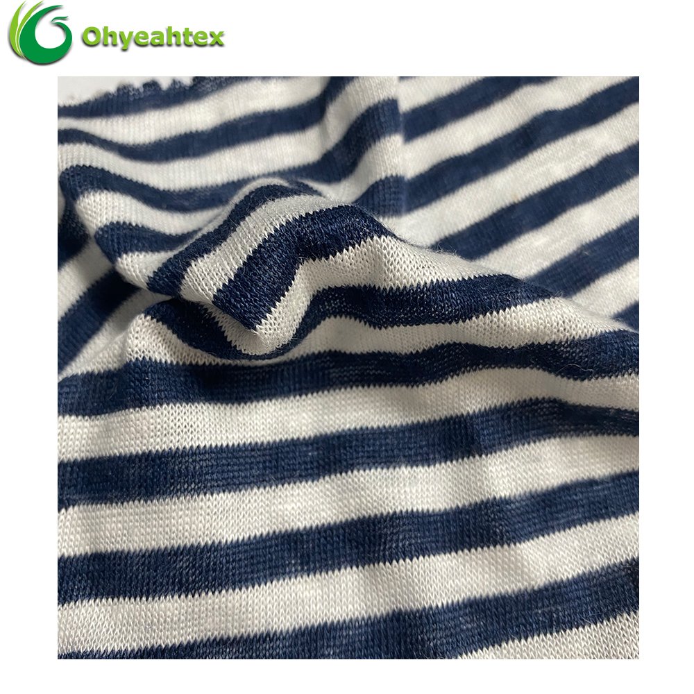 Organic Linen Soft Knitted 100% Linen Printed Fabric for Clothes