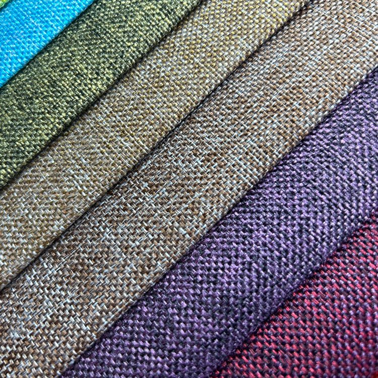 RE13 Hometextile Polyester Linen Fabric Upholstery Linen African Fabric Linen Look Sofa Fabric