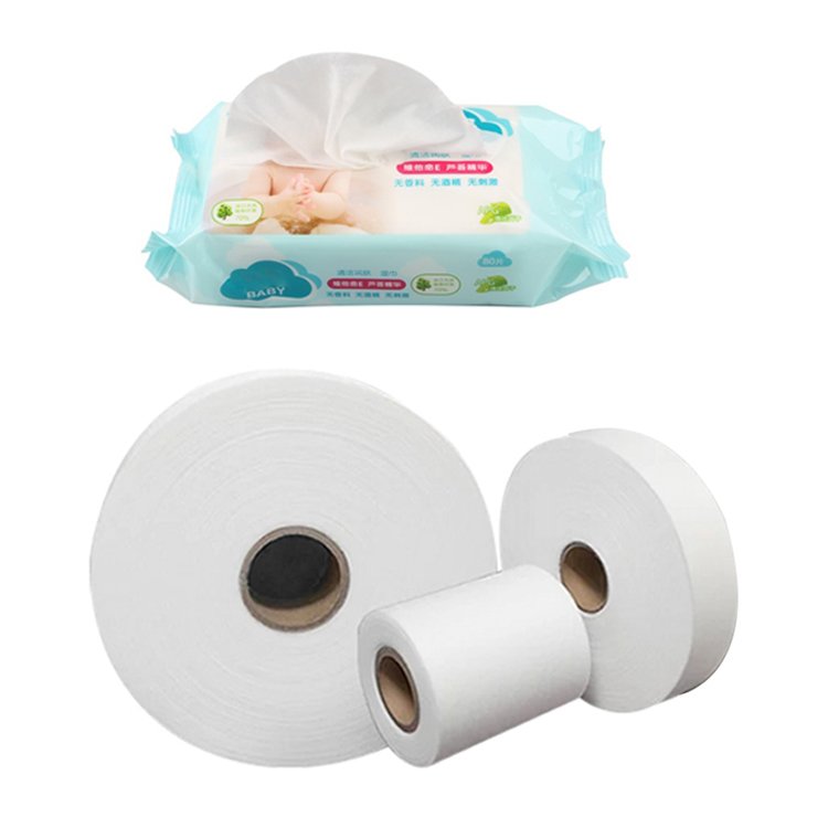 100% bamboo fiber 40g spunlace nonwoven fabric roll for environmental wet wipes
