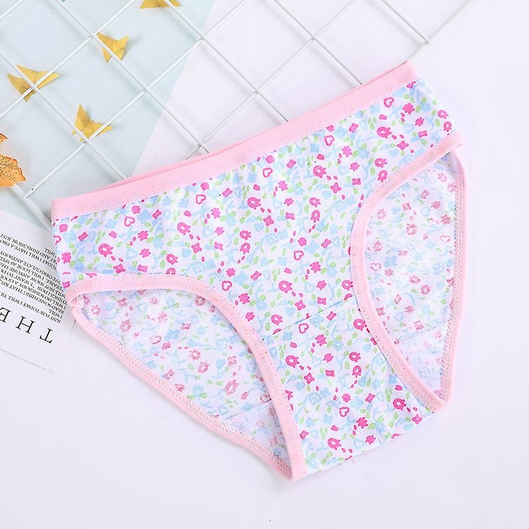 Custom 100% Cotton Girls Panties Cute Children's Boxer Briefs Underpants 3-Piece Set with Knickers Underwear for Little Girls
