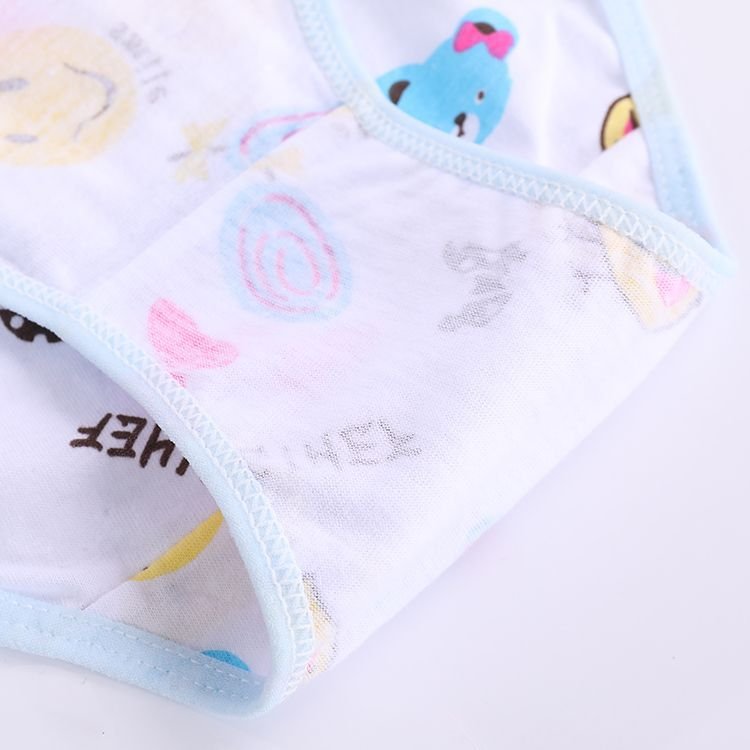 Custom 100% Cotton Girls Panties Cute Children's Boxer Briefs Underpants 3-Piece Set with Knickers Underwear for Little Girls