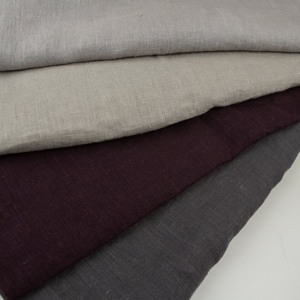 285 GSM 100% linen woven dyed washed fabric high quality wholesale fabric roll for clothing breathable fabric