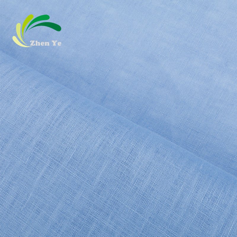 21S thin light weight color solid plain flax textile 100%linen fabric for shirt dress cloth