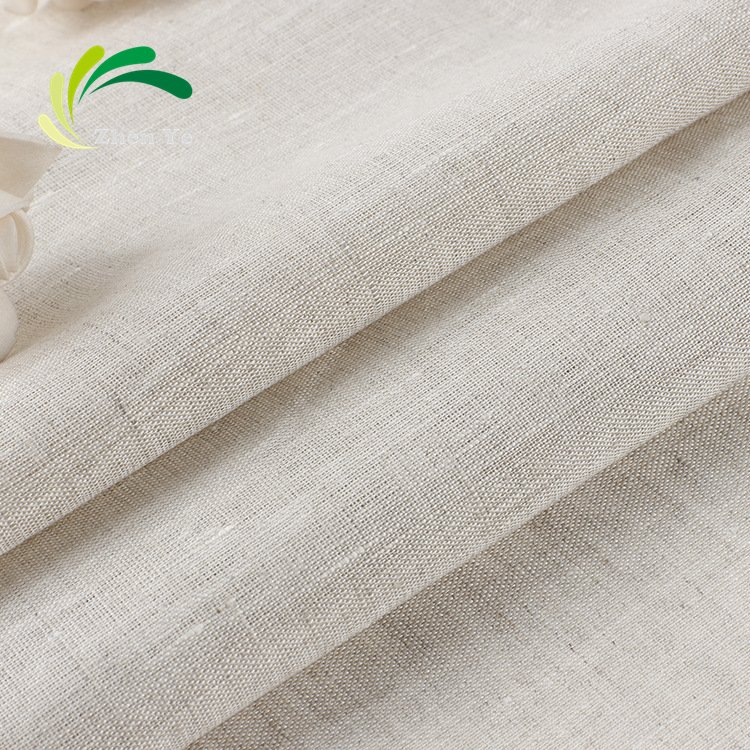 21S thin light weight color solid plain flax textile 100%linen fabric for shirt dress cloth