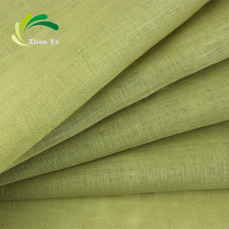 21S thin light weight color solid plain flax textile 100%linen fabric for shirt dress cloth