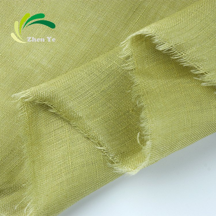 21S thin light weight color solid plain flax textile 100%linen fabric for shirt dress cloth