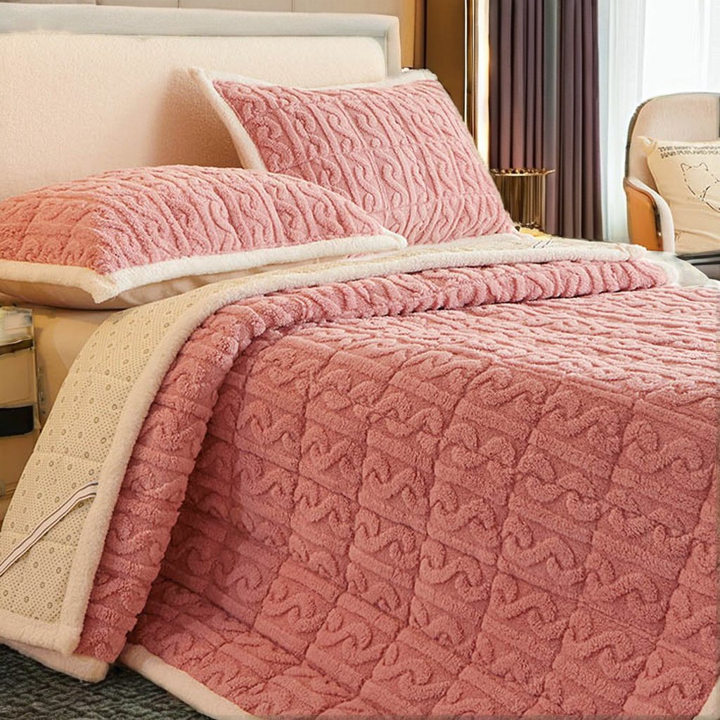 Quality Taffeta Bed Protector Non-Slip Home Mattress Spread Set of 3 Modern Style