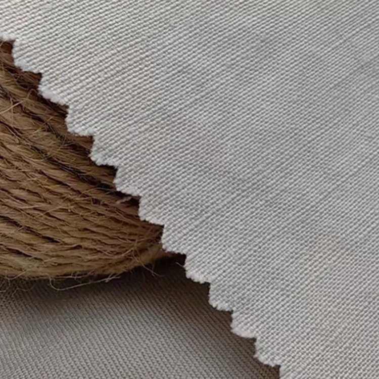 21030 --Wholesale Sustainable Eco Friendly Certificated 30%hemp 70%organic cotton Blended Woven Plain Fabric