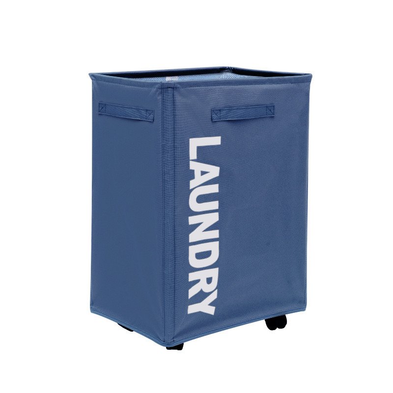 Slim Laundry BasketWithStandFoldable Waterproof Sorter AndOrganizerOn Wheels Tall Thin DirtyLaundryHamper Basket