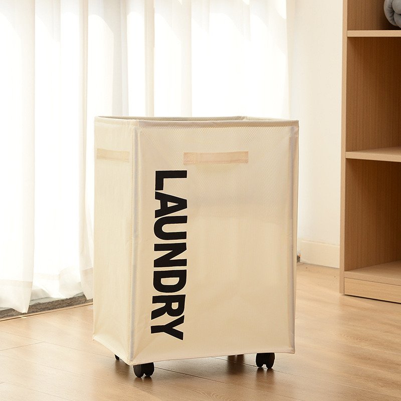 Slim Laundry BasketWithStandFoldable Waterproof Sorter AndOrganizerOn Wheels Tall Thin DirtyLaundryHamper Basket