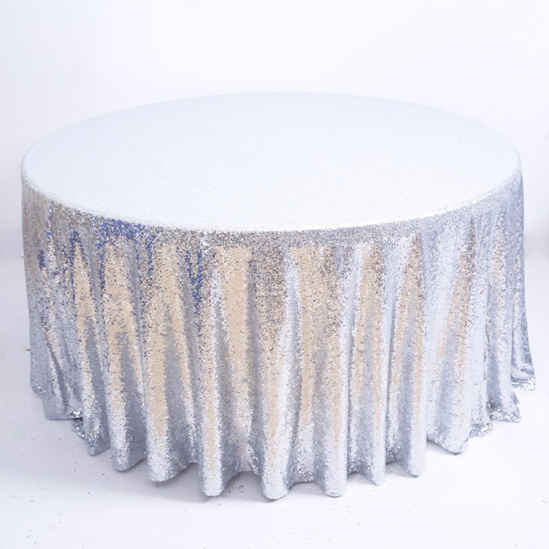 Gold Black Color Glitter Round Tablecloths Sequin Dress Fabric for Wedding and Birthday Party with gold Sequin Fabric