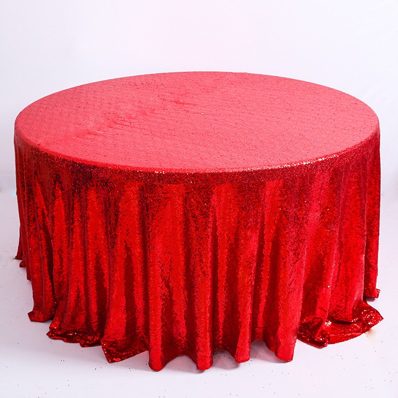 Gold Black Color Glitter Round Tablecloths Sequin Dress Fabric for Wedding and Birthday Party with gold Sequin Fabric