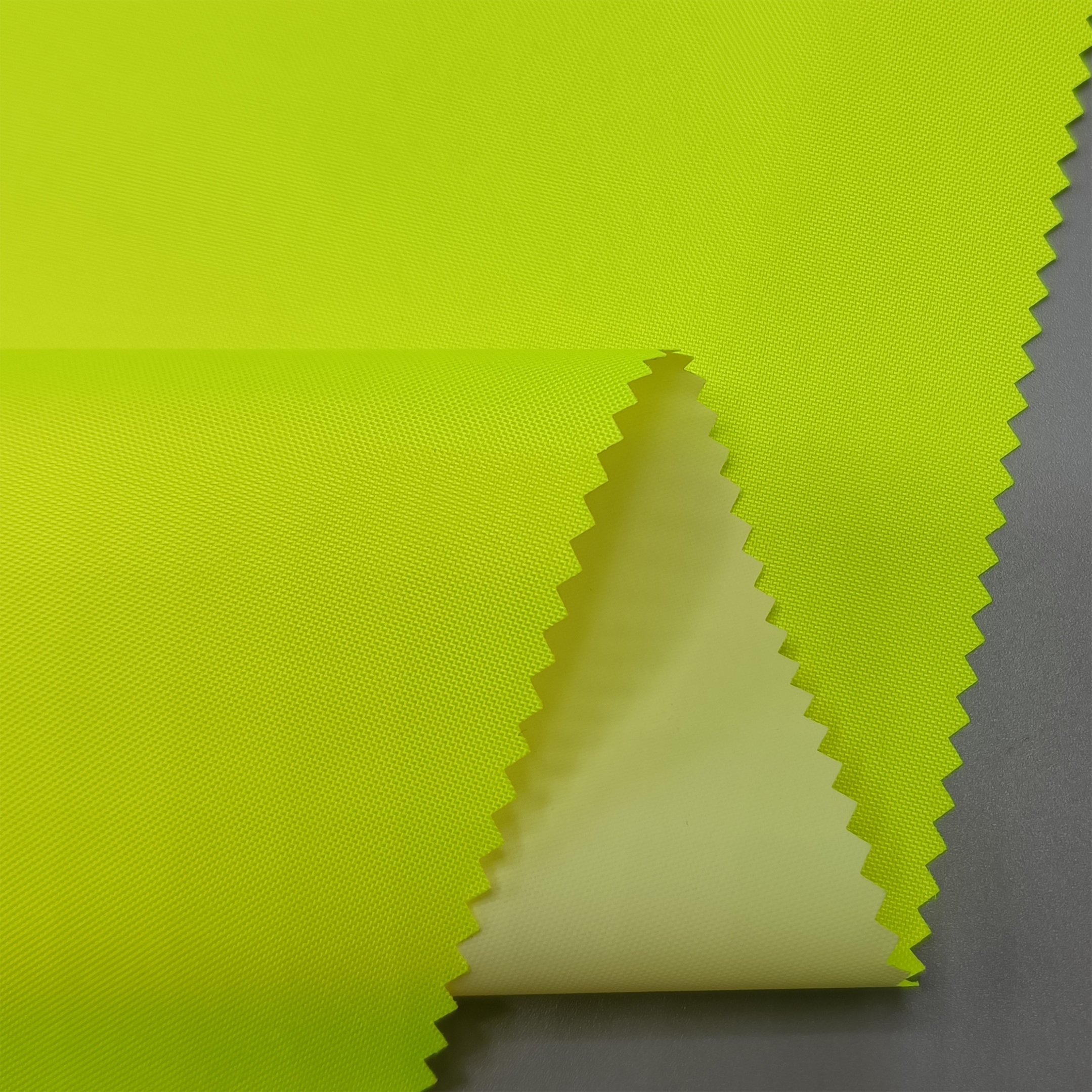 150D Hi vis EN 20471 oxford fabric polyester fabric witH white pu coating for jackets