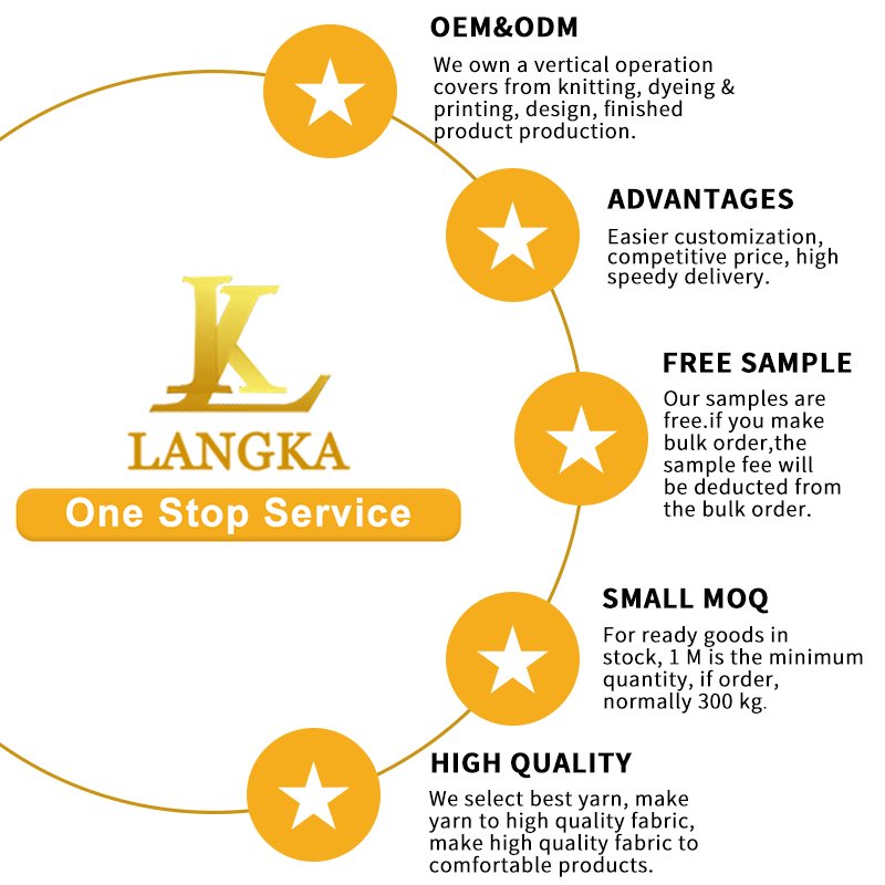 Langka manufactures custom printed knit jersey 100% organic bamboo fiber fabric for baby clothing