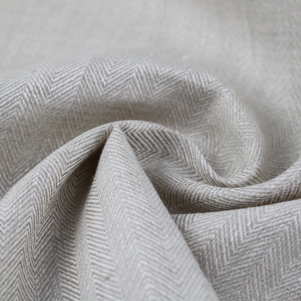100% pure linen fabric for dress skirt shirt baby sling baby wrap french style chevron YARN DYE HERRINGBONE FABRIC