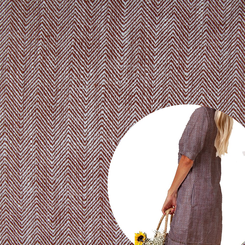 100% pure linen fabric for dress skirt shirt baby sling baby wrap french style chevron YARN DYE HERRINGBONE FABRIC