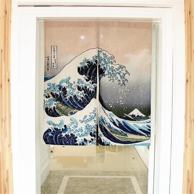 Home Kitchen Bedroom Bathroom Linen Fabric Any Logo 85x150cm Window Tapestry Japanese Style Noren Doorway Curtain