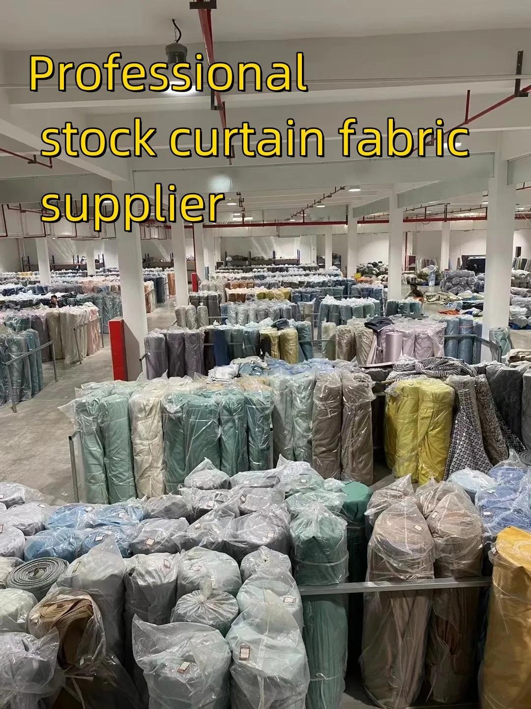 Stock Clearance 100% Shading Linen Blackout Curtain Fabric Hotel/Home Fabric for Bedroom