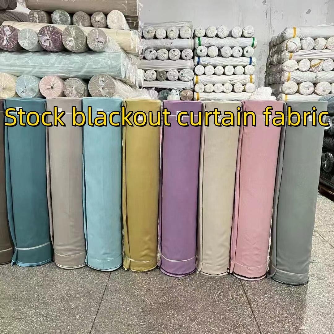 Stock Clearance 100% Shading Linen Blackout Curtain Fabric Hotel/Home Fabric for Bedroom