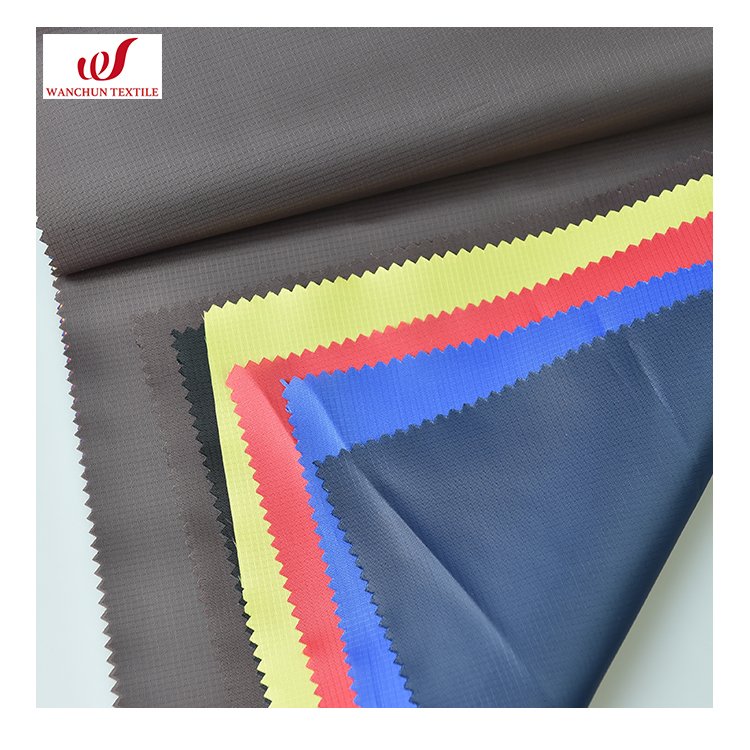 100% Polyester 210T 0.20CM RibStops Taffeta with PA coating Waterproof Fabric for Lining and Outdoor