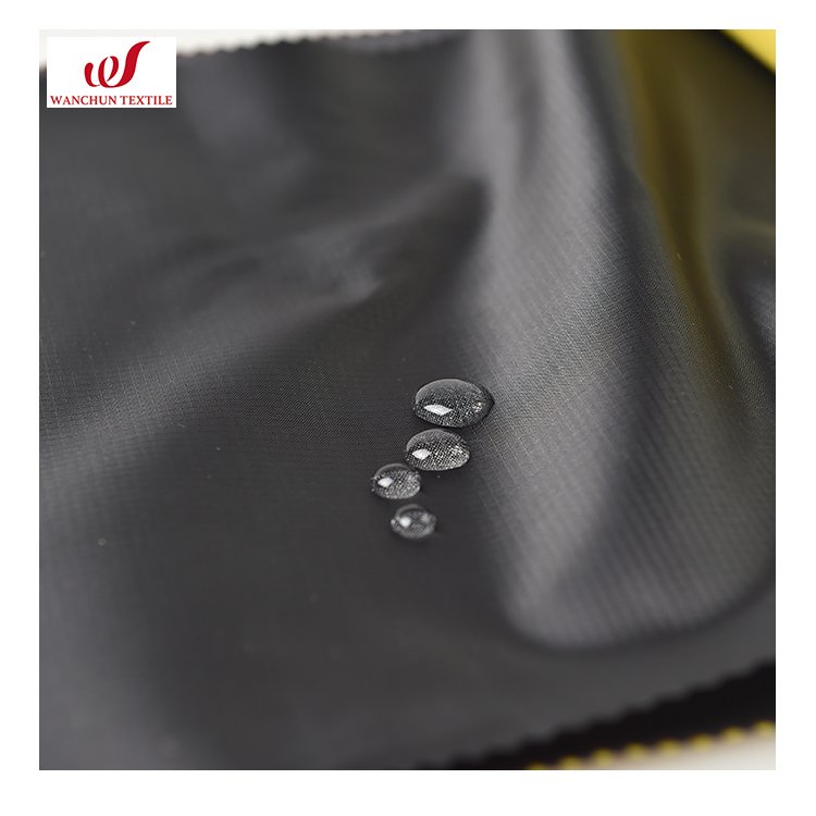 100% Polyester 210T 0.20CM RibStops Taffeta with PA coating Waterproof Fabric for Lining and Outdoor
