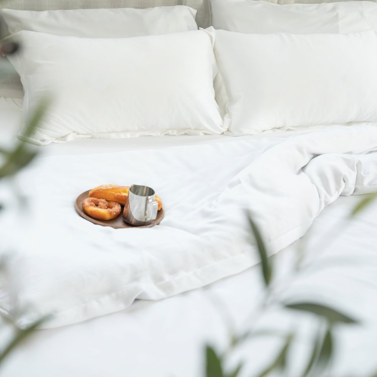 Ultra-smooth material bamboo viscose bedding set natrual bamboo duvet cover set with pillowcase