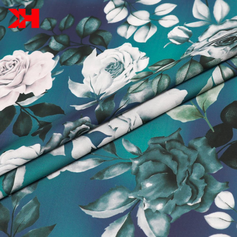 Kahn Garments Fabric Digital Print Polyester Printed Silk Chiffon Fabrics for dress muslim