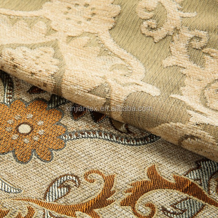 Eco-friendly 100 polyester material chenille upholstery fabric
