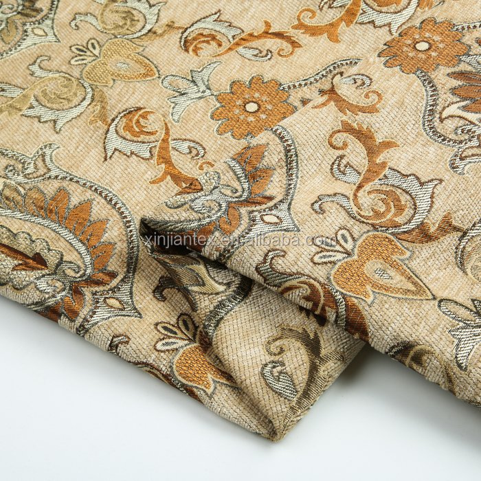 Eco-friendly 100 polyester material chenille upholstery fabric