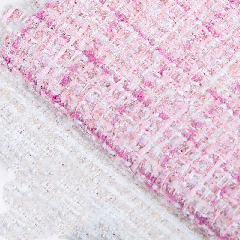 Modern Style Fashionable 300g Polyester Woolen Tweed Plaid Fabric Woven Stretchy Cloth Girls' Coats Dresses Sofas Curtains Cars