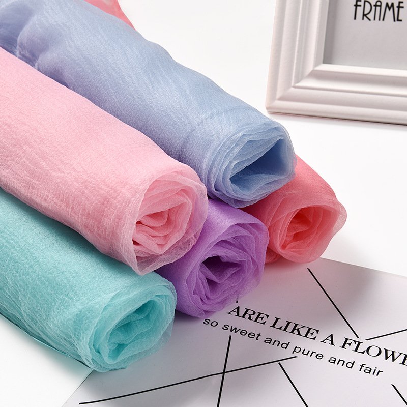 Guangzhou Golden Supplier Prices Solid Organza Fabric Moss Crinkle Wrinkle Bubble Seersucker Organza Fabric