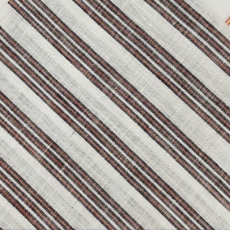 Spring summer girls cloth linen fabrics soft washed french thailand yarn dyed premium striped 100% linen fabric for clothing