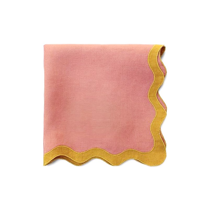 Wholesale cheap 100% linen napkins stone washed linen napkins hemstitch with brown border