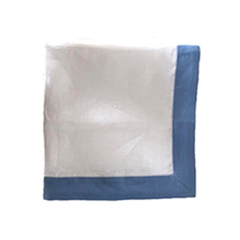 Wholesale cheap 100% linen napkins stone washed linen napkins hemstitch with brown border