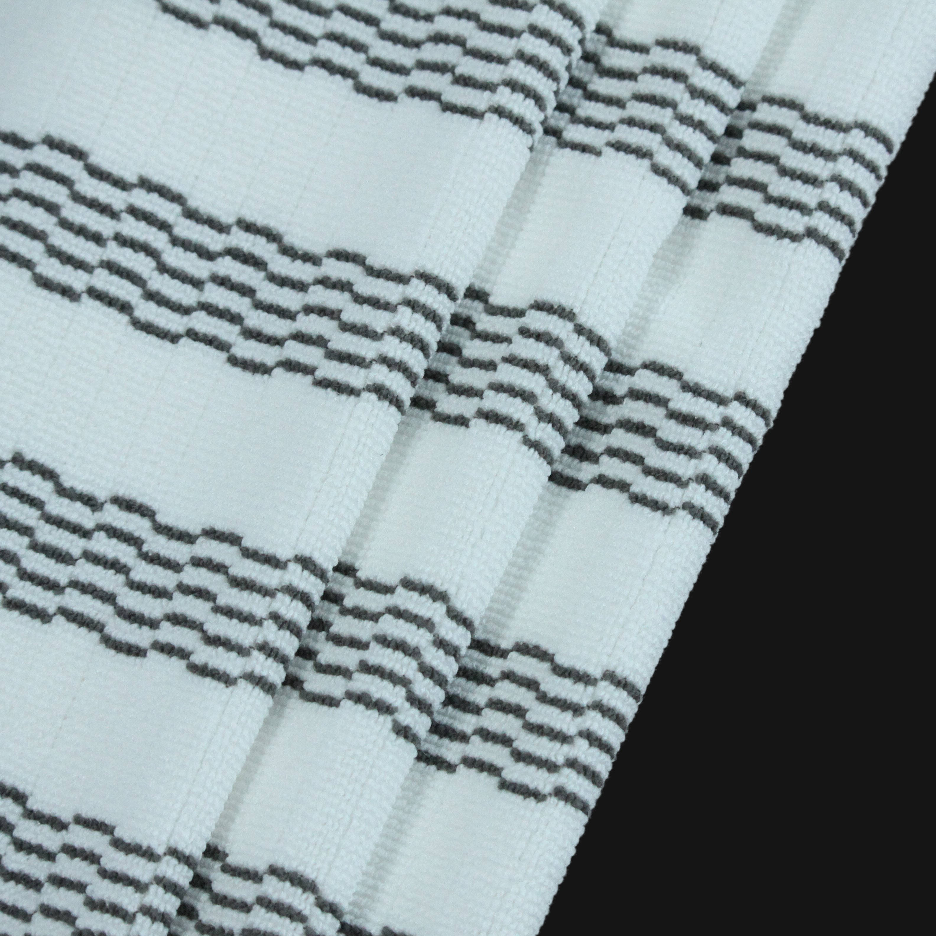 Sustainable microfiber and bamboo charcoal fabric Cantle terry cloth jacquard fabric for home outside and clothing