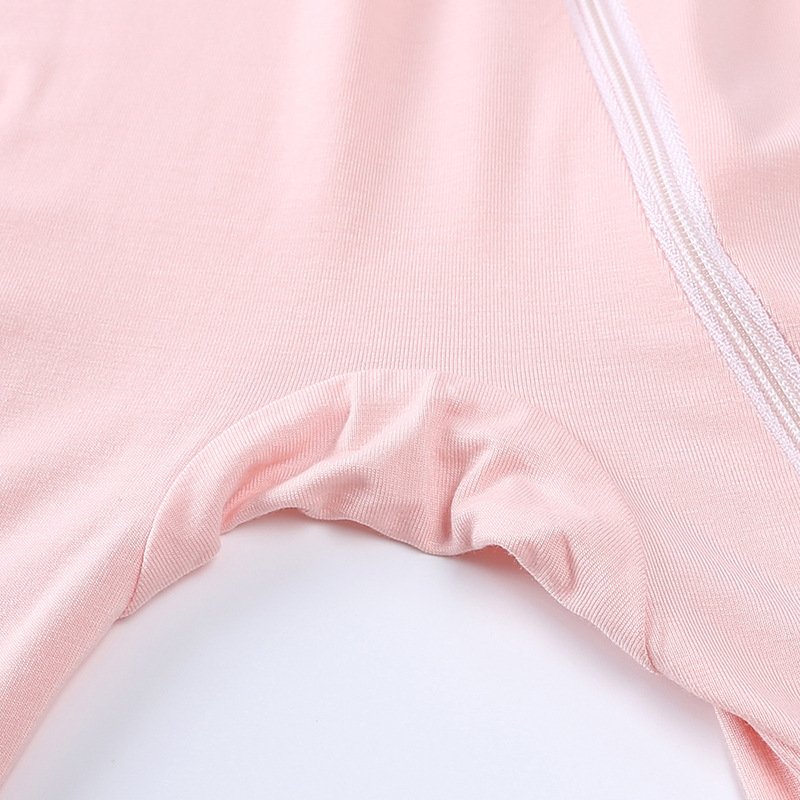 Bamboo Zipper Baby Pajamas Newborn Baby Clothes Clothing Natural Fabric Plain Solid Bamboo Sleeper Long Sleeves