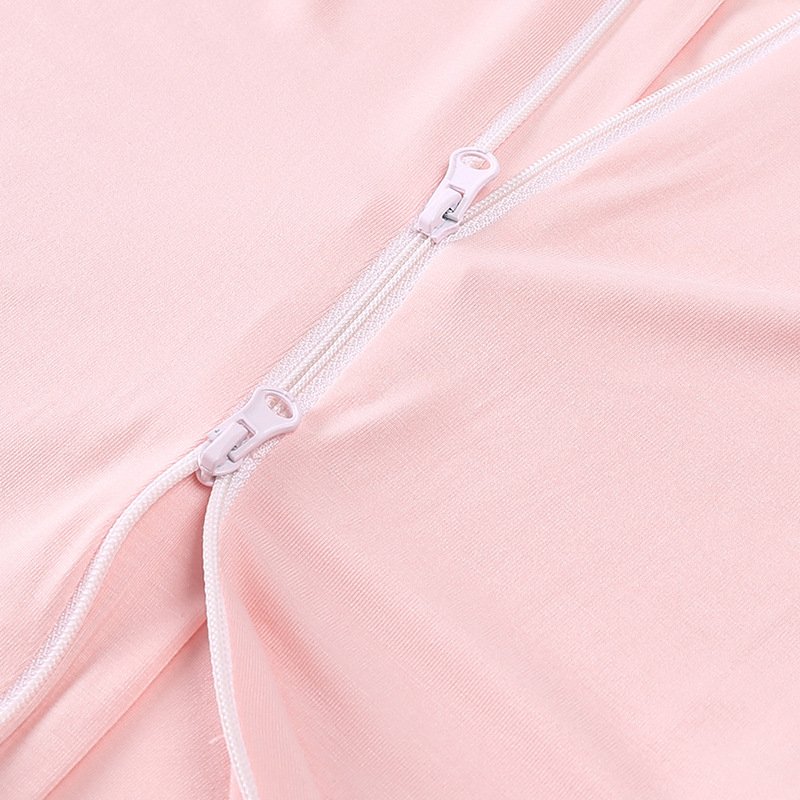 Bamboo Zipper Baby Pajamas Newborn Baby Clothes Clothing Natural Fabric Plain Solid Bamboo Sleeper Long Sleeves