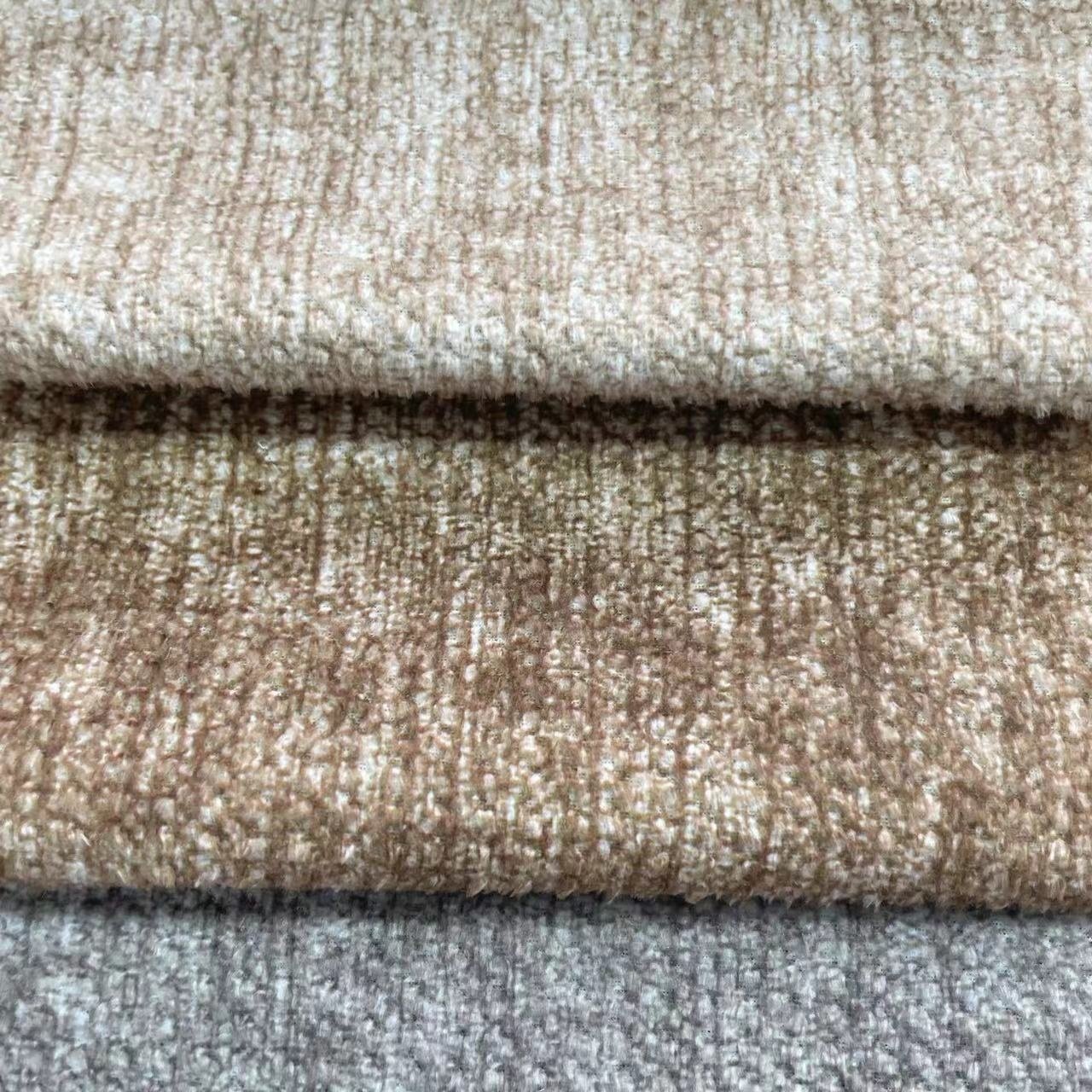 Two Tones Color Upholstery Fabric Brush Fleece 100% Polyester Furniture Sofa Cover Fabric