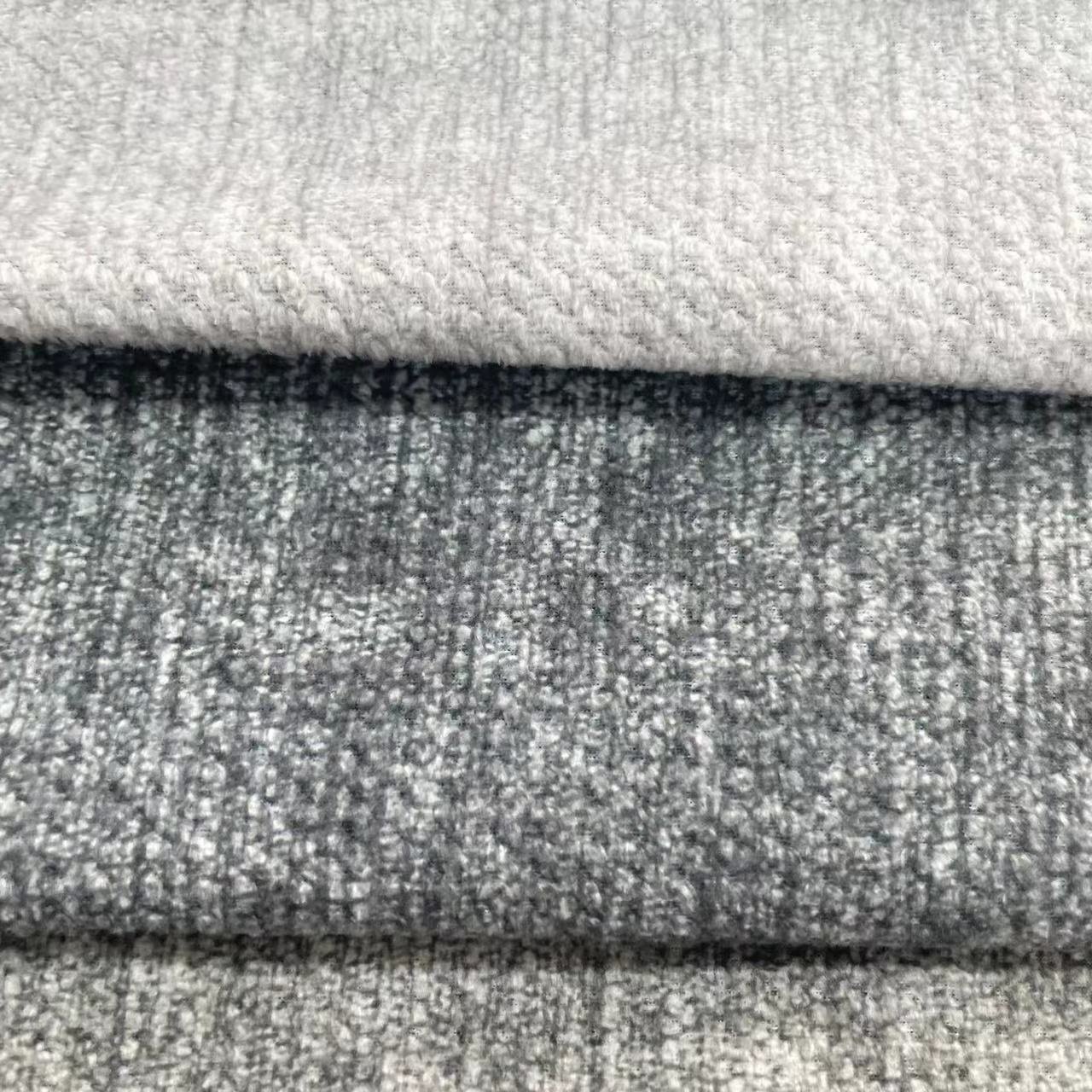 Two Tones Color Upholstery Fabric Brush Fleece 100% Polyester Furniture Sofa Cover Fabric