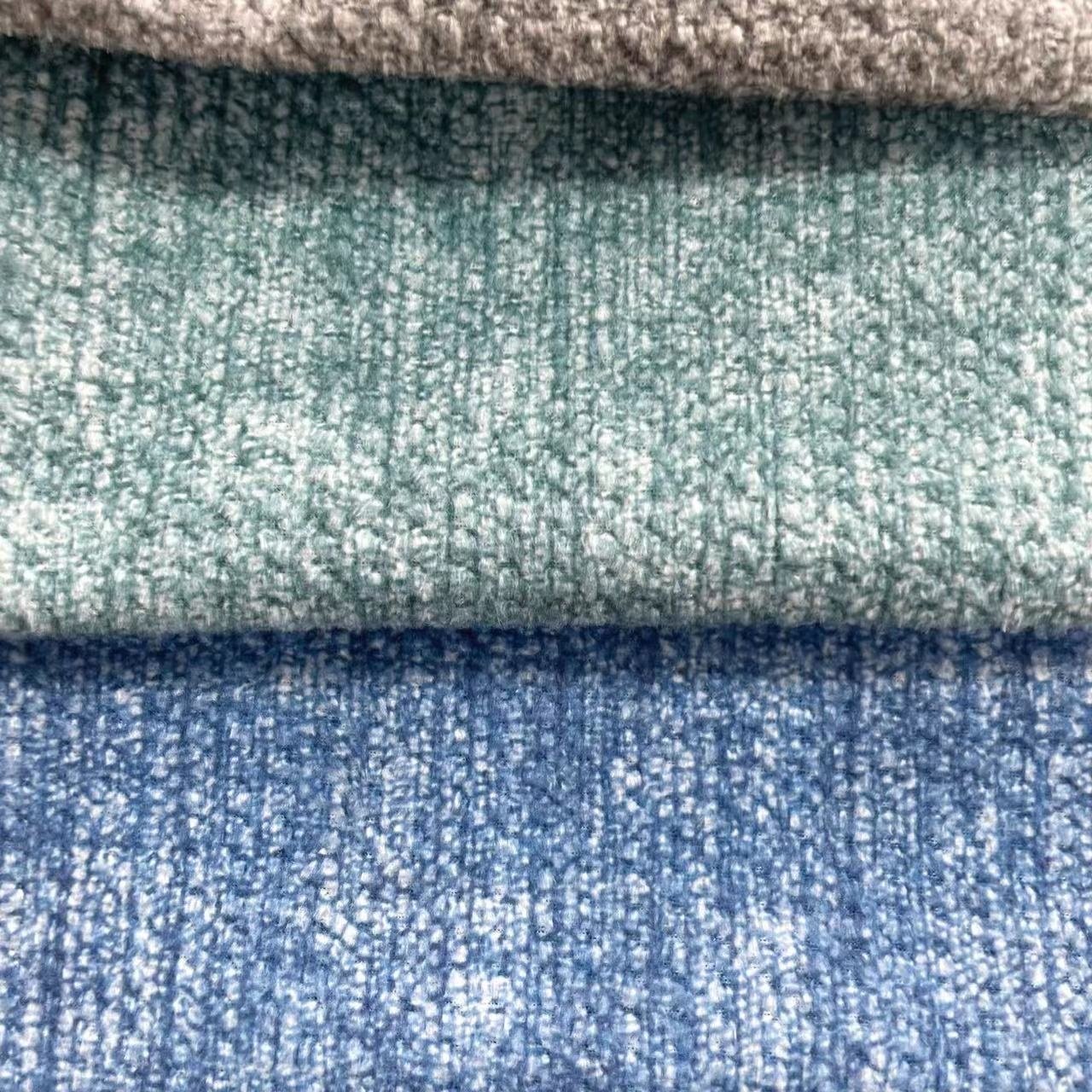 Two Tones Color Upholstery Fabric Brush Fleece 100% Polyester Furniture Sofa Cover Fabric