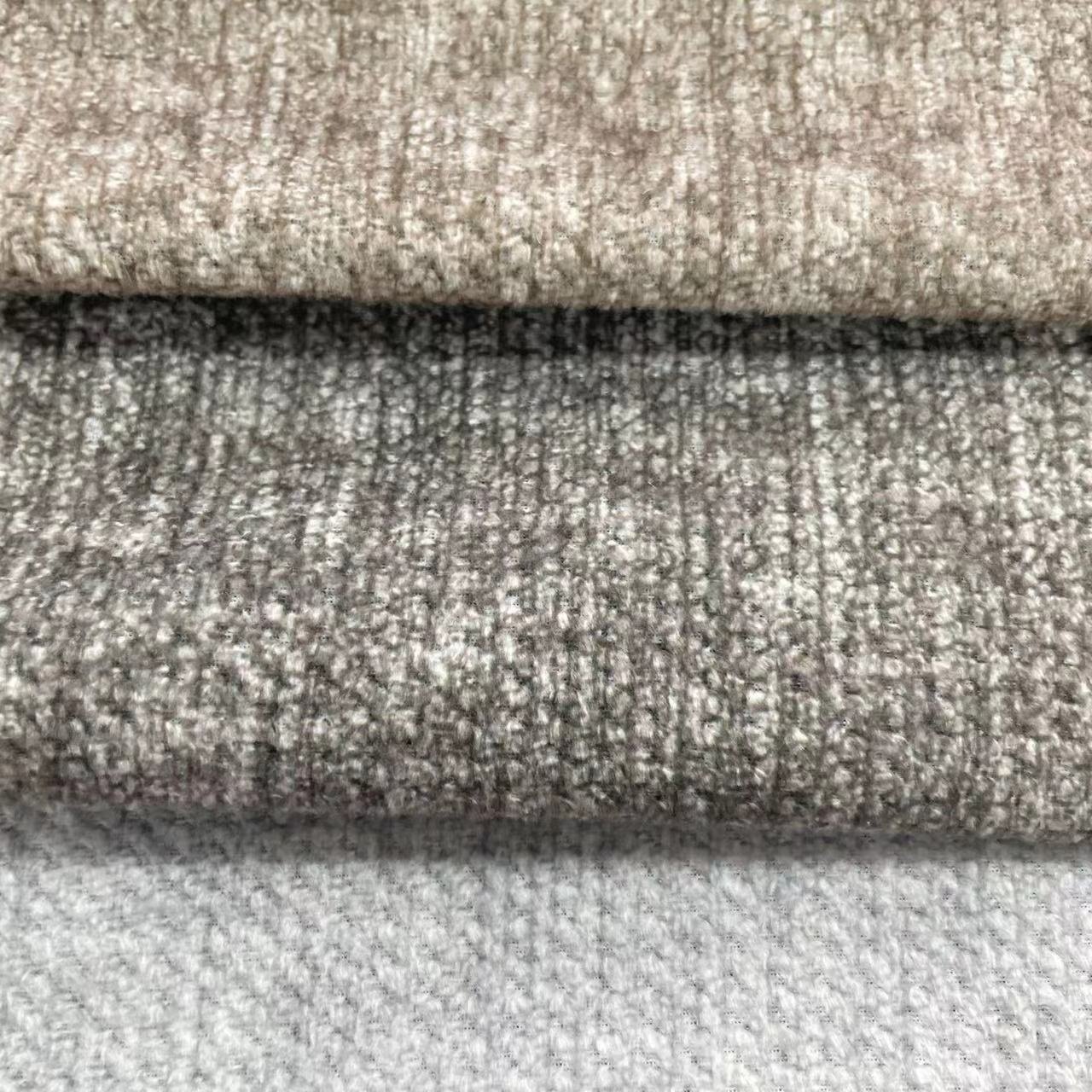 Two Tones Color Upholstery Fabric Brush Fleece 100% Polyester Furniture Sofa Cover Fabric