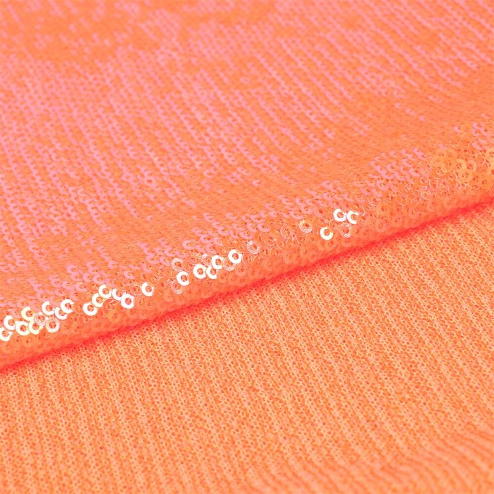 High quality pink glitter 100% polyester sequin embroidery lace fabrics for women