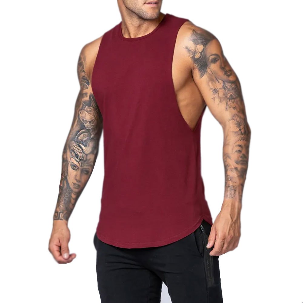 Workout Gym Men Tank Top Vest Muscle Sleeveless Sportswear Shirt Stringer Fashion Breathable Clothing Bodybuilding Wear