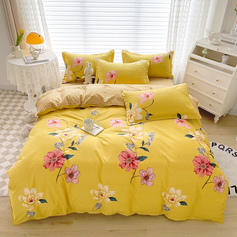 Bedsheets Polyester Microfiber Feeling Bedding Set Luxury Bed Sheets Sets